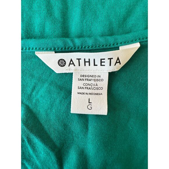 Athleta Outbound Scoop Tank Side Ruched Green Size Large - Picture 6 of 6
